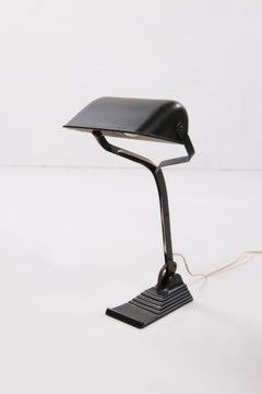 Art Deco desk lamp also called (notary lamp) made by Erpe Belgium.
