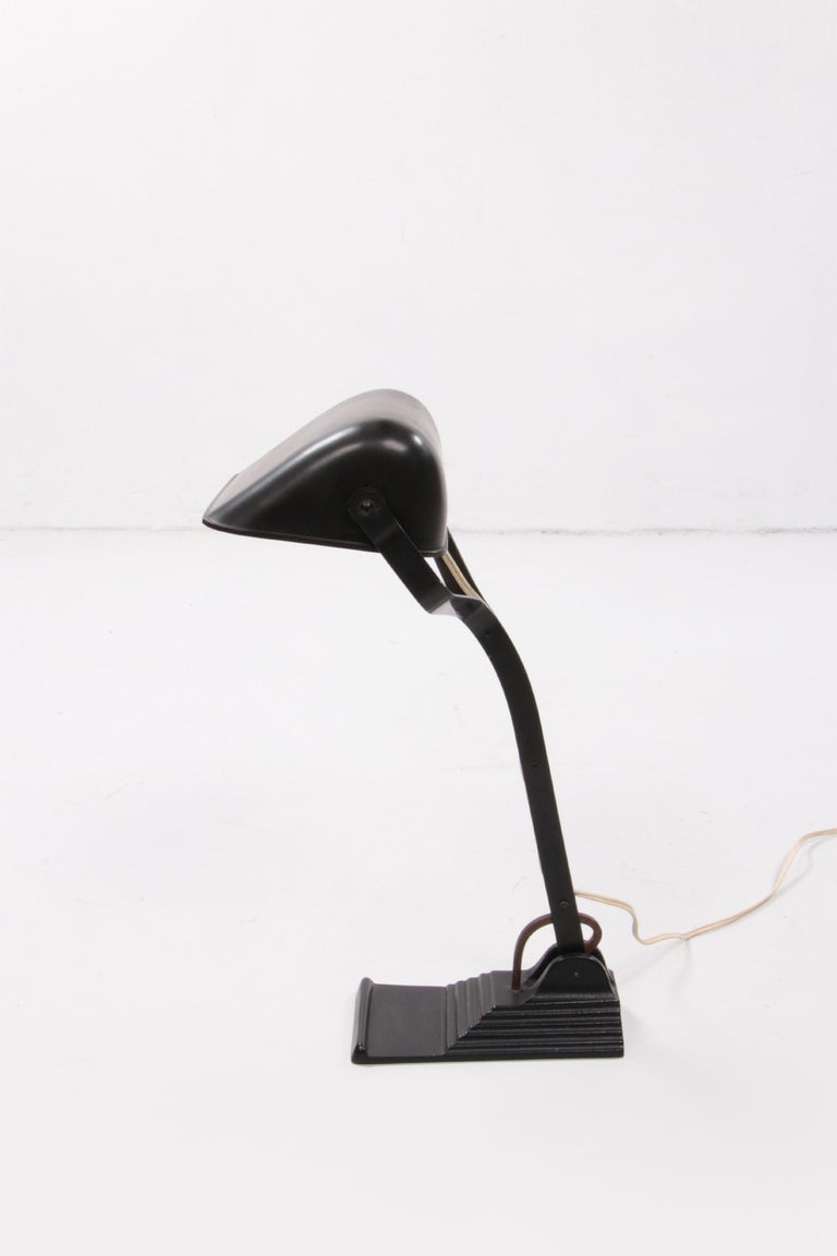 Art Deco desk lamp also called (notary lamp) made by Erpe Belgium. For Sale  at 1stDibs