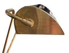 Eileen Gray Art Deco Desk Lamp, Brass & Metal, Vintage Design, 1940