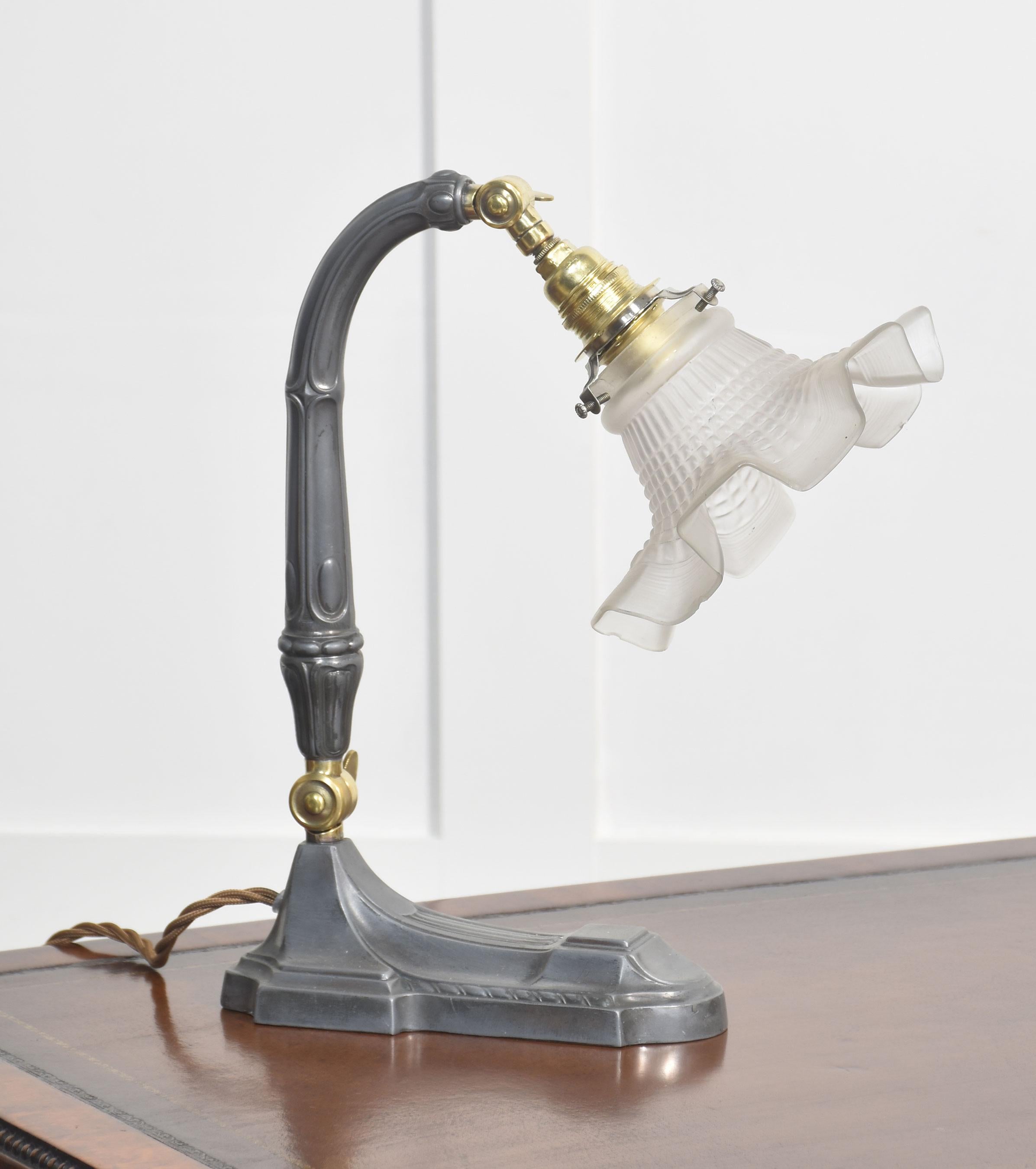 British Art Deco desk lamp For Sale