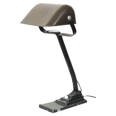 Antique Art Deco Desk Lamp Notary Lamp Erpe Model 52 Wrought Iron Bakelite