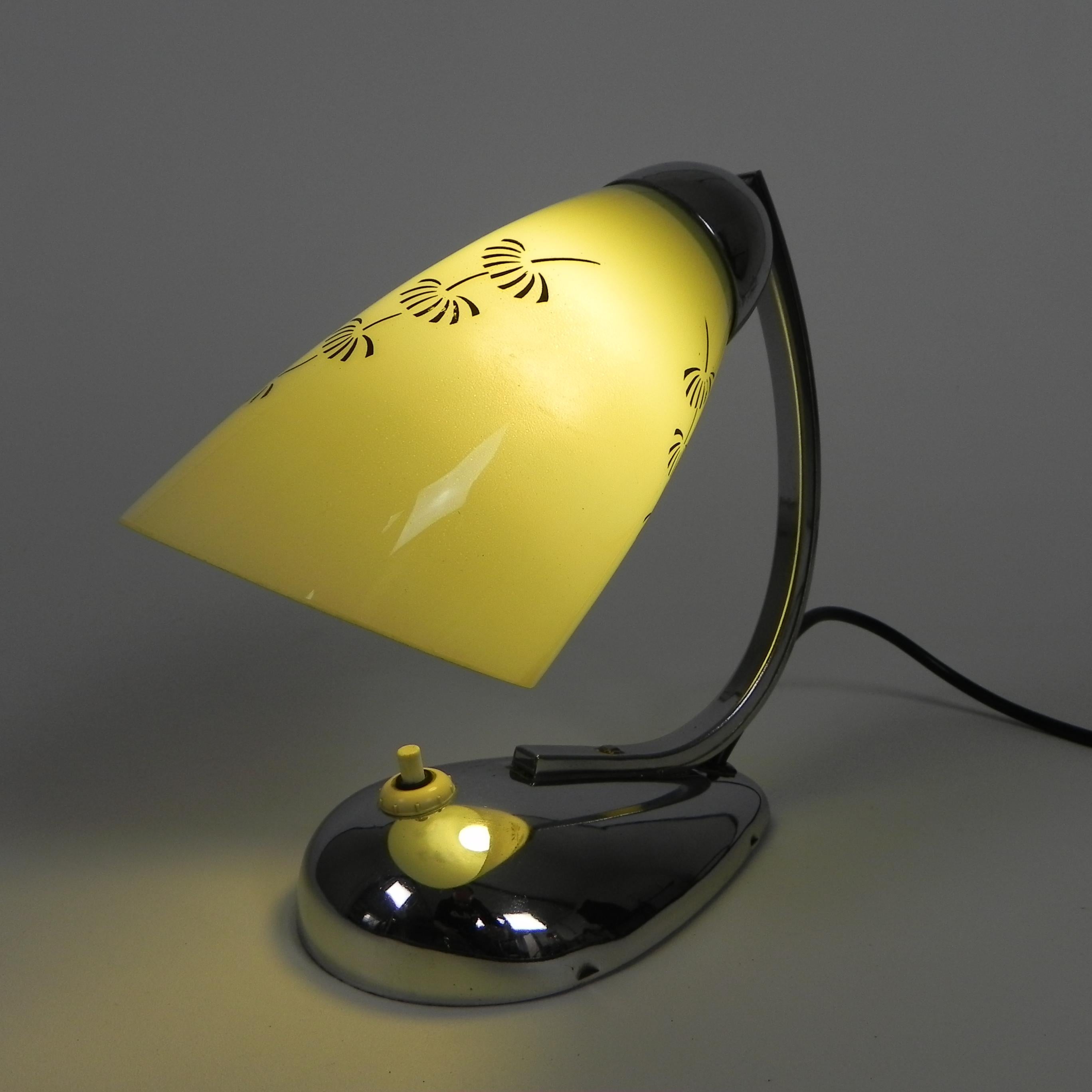 Schreibtischlampe im Art déco-Stil mit Glasschirm, 1920er Jahre im Angebot 4