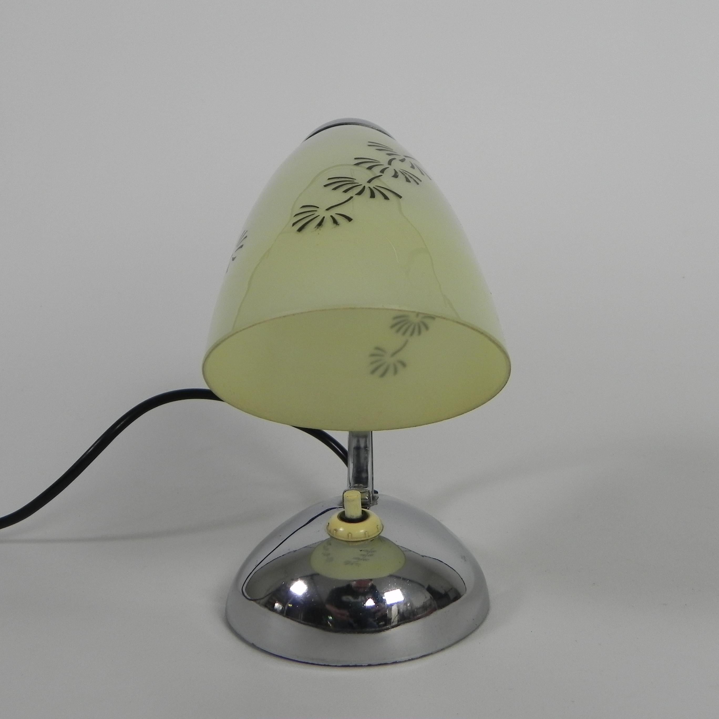 Schreibtischlampe im Art déco-Stil mit Glasschirm, 1920er Jahre im Angebot 3