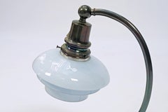 Art deco desk lamp with opaline in style of Poul Henningsen