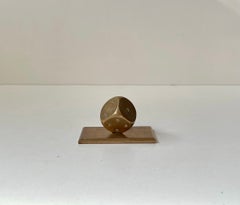 Art Deco Desk Sculpture or Paperweight of Dice in Bronze, 1930s