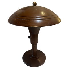 Art Deco Desk table Lamp Streamline Machine Age Patinated Metal & Brass