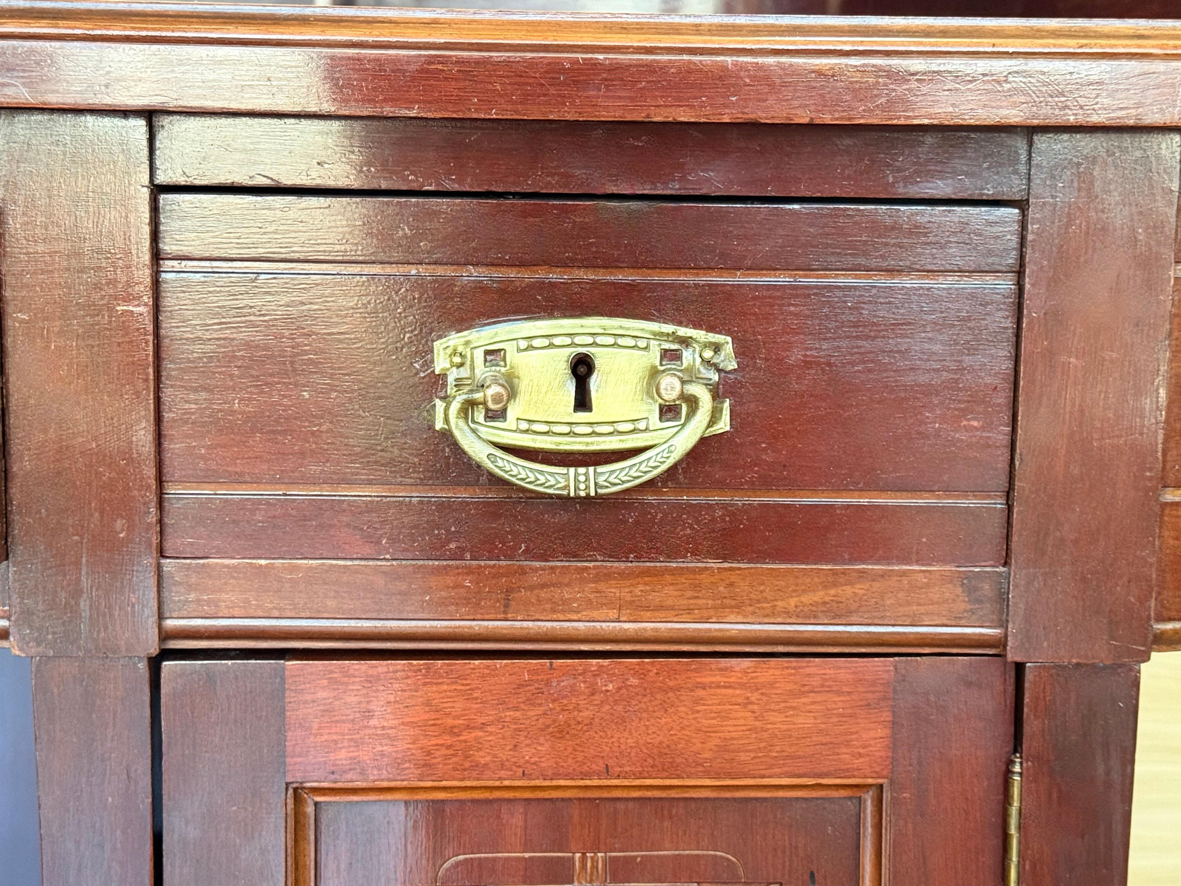 Mesa de escritorio Art Decó con dos caras y dos niveles en venta 5