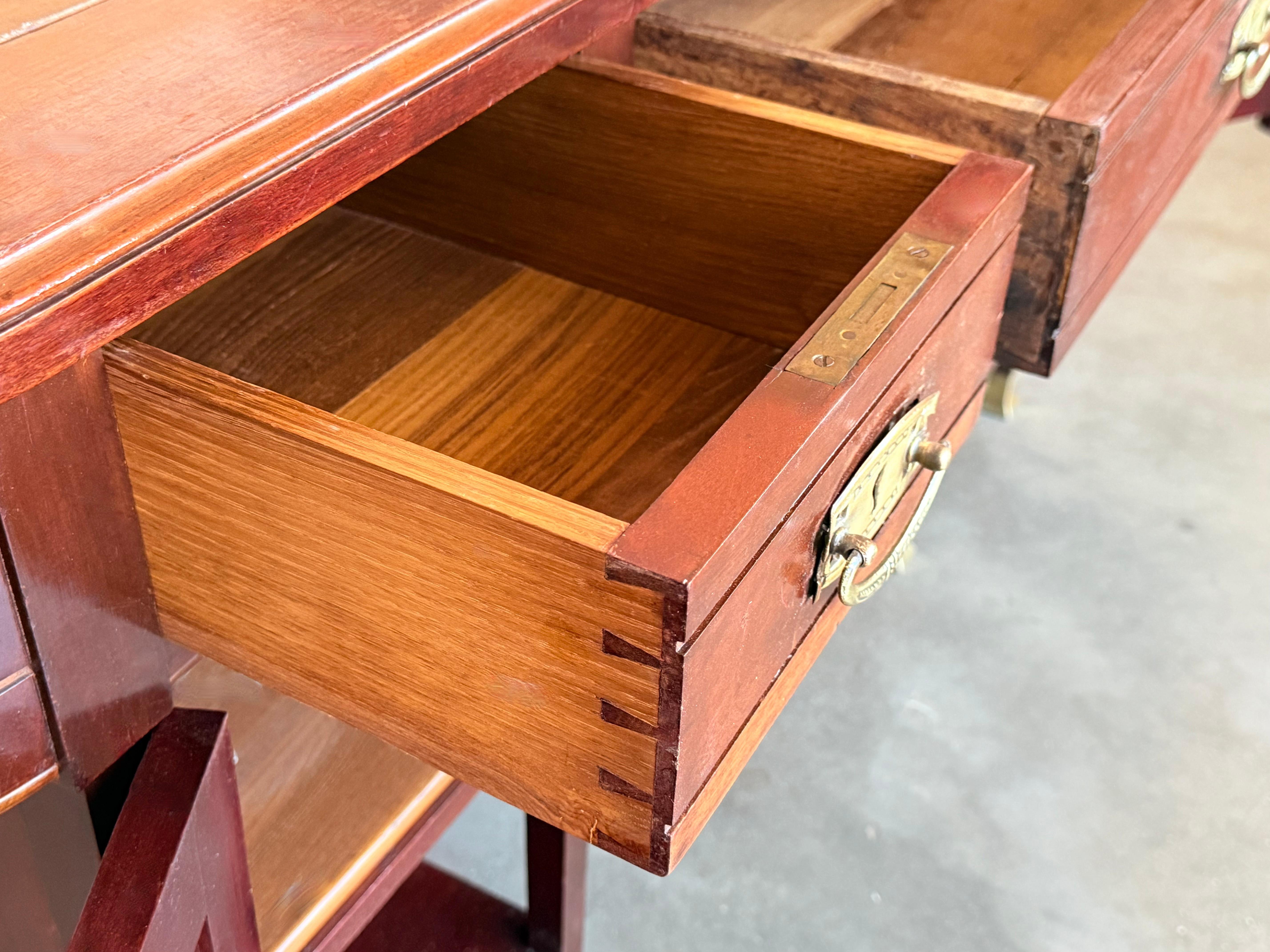 Mesa de escritorio Art Decó con dos caras y dos niveles en venta 6