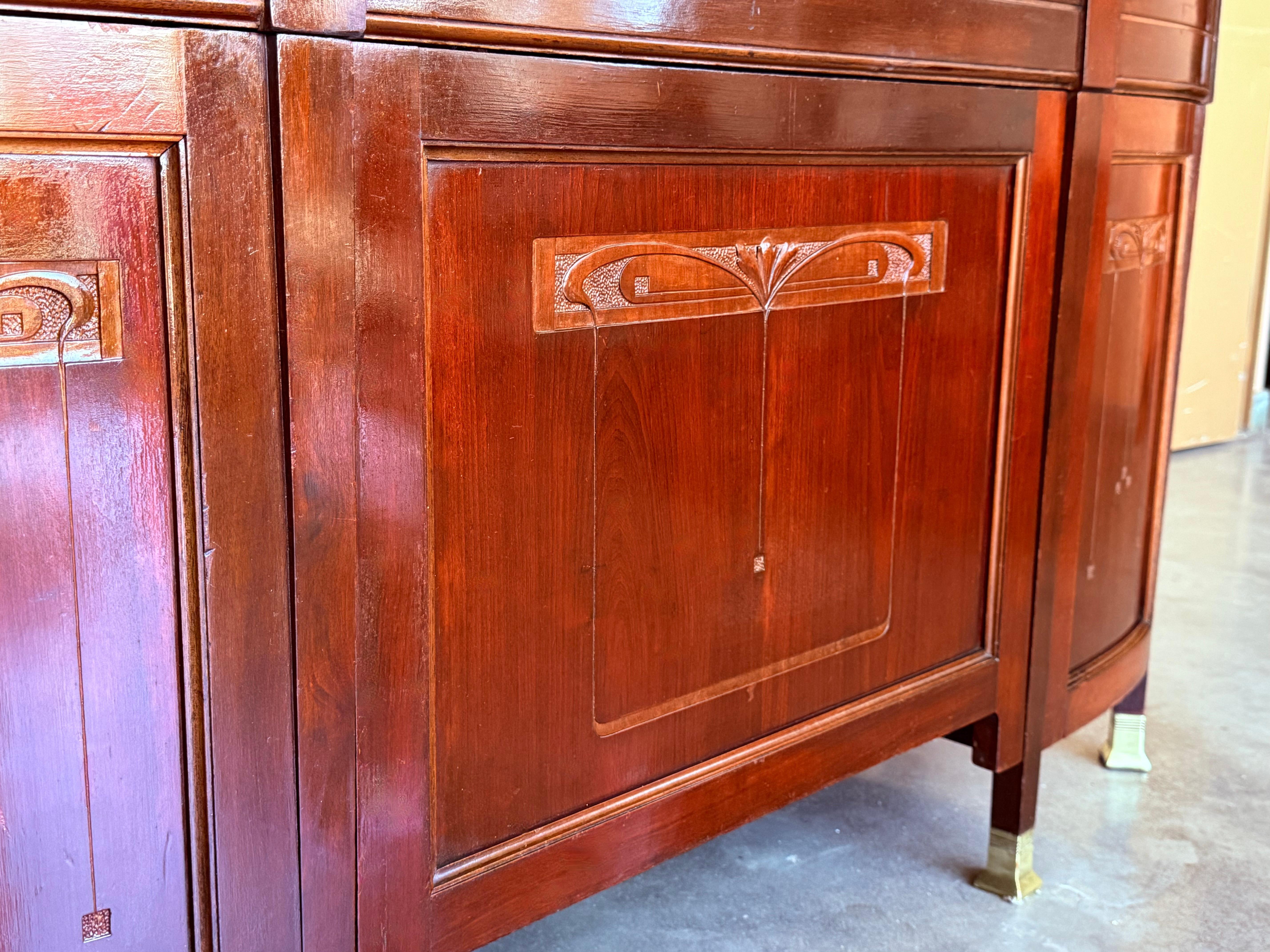 Mesa de escritorio Art Decó con dos caras y dos niveles en venta 7