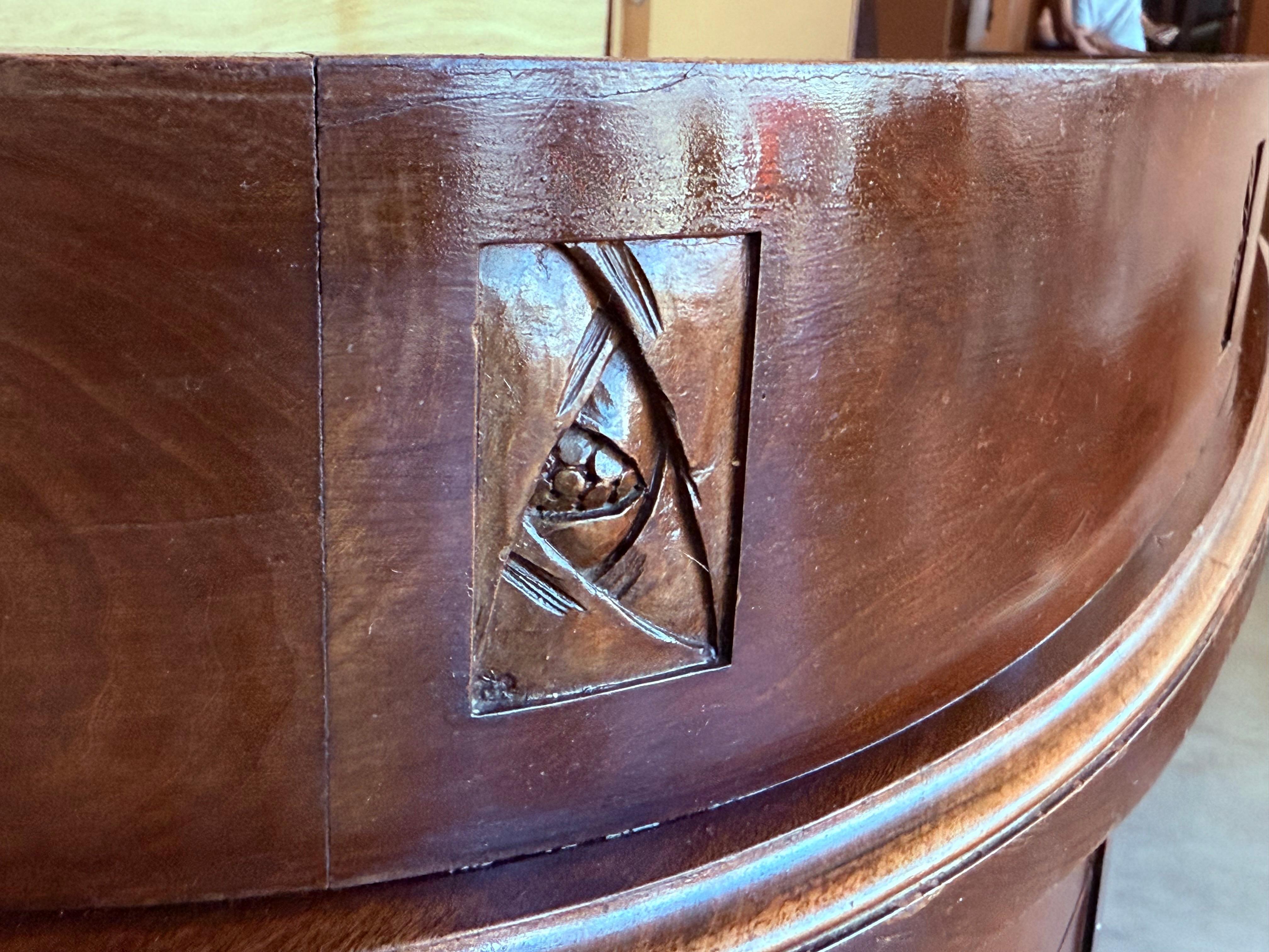 Mesa de escritorio Art Decó con dos caras y dos niveles en venta 10
