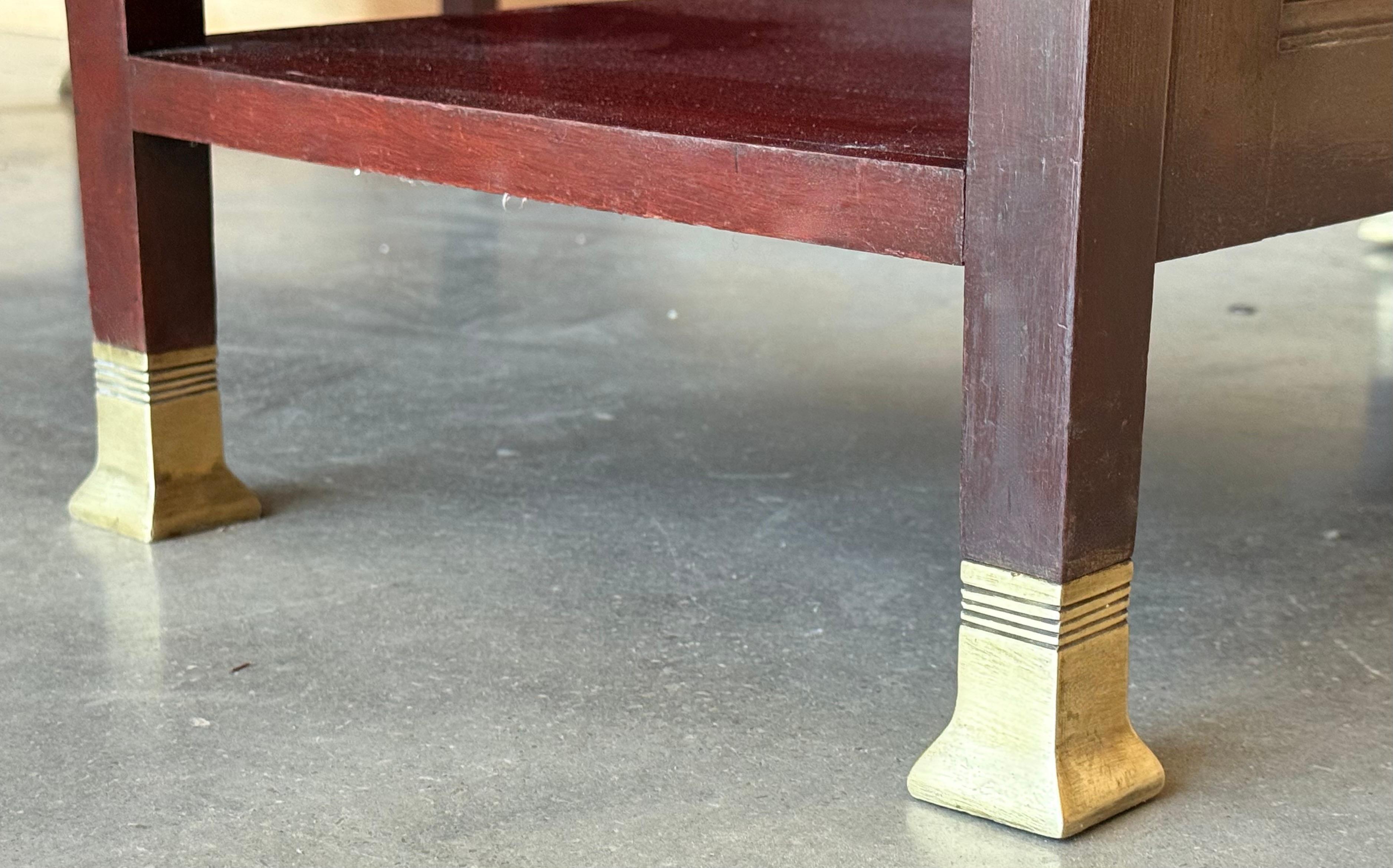 Mesa de escritorio Art Decó con dos caras y dos niveles en venta 11