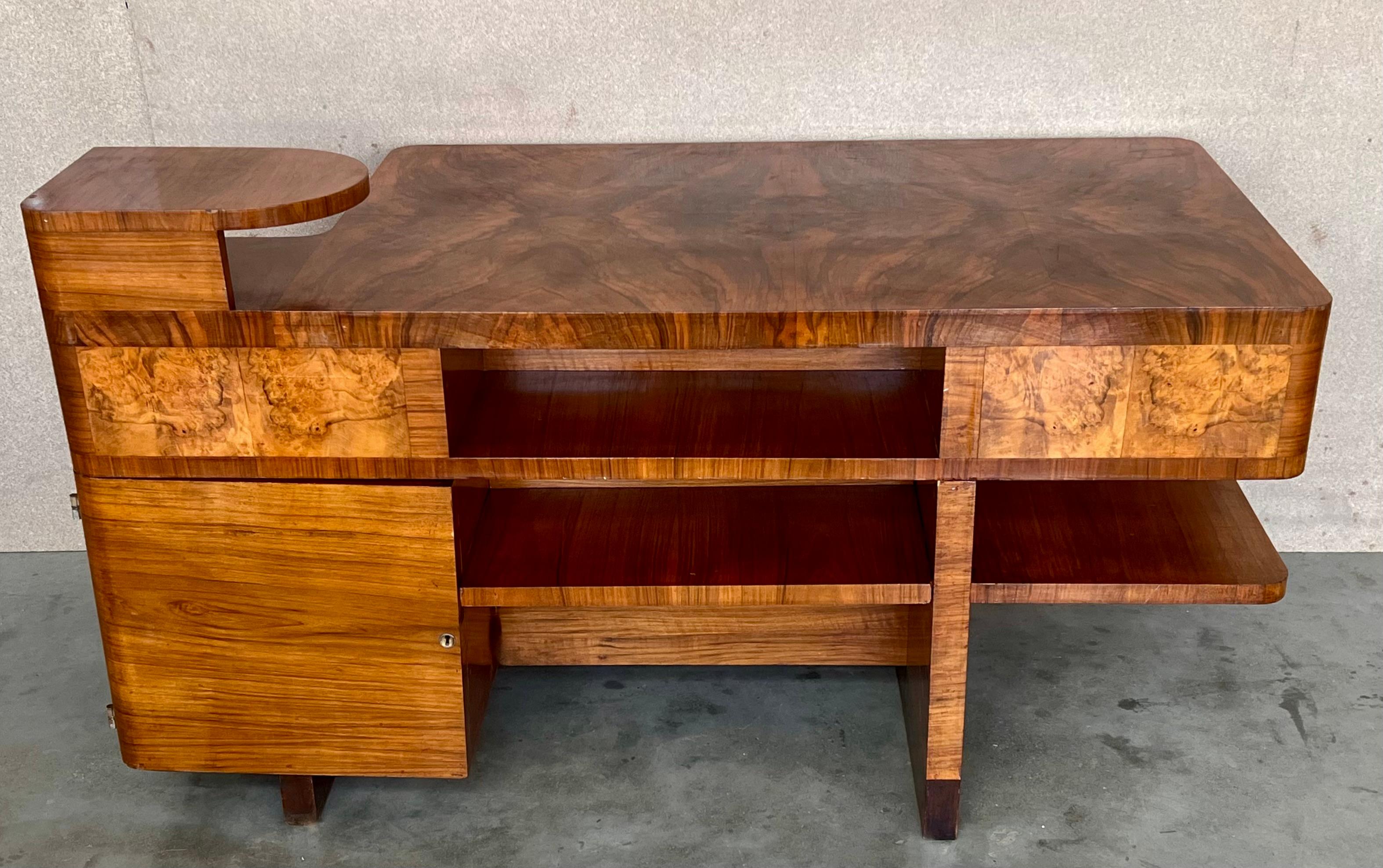 Art Deco Desk Table with Two faces and Two levels For Sale 2
