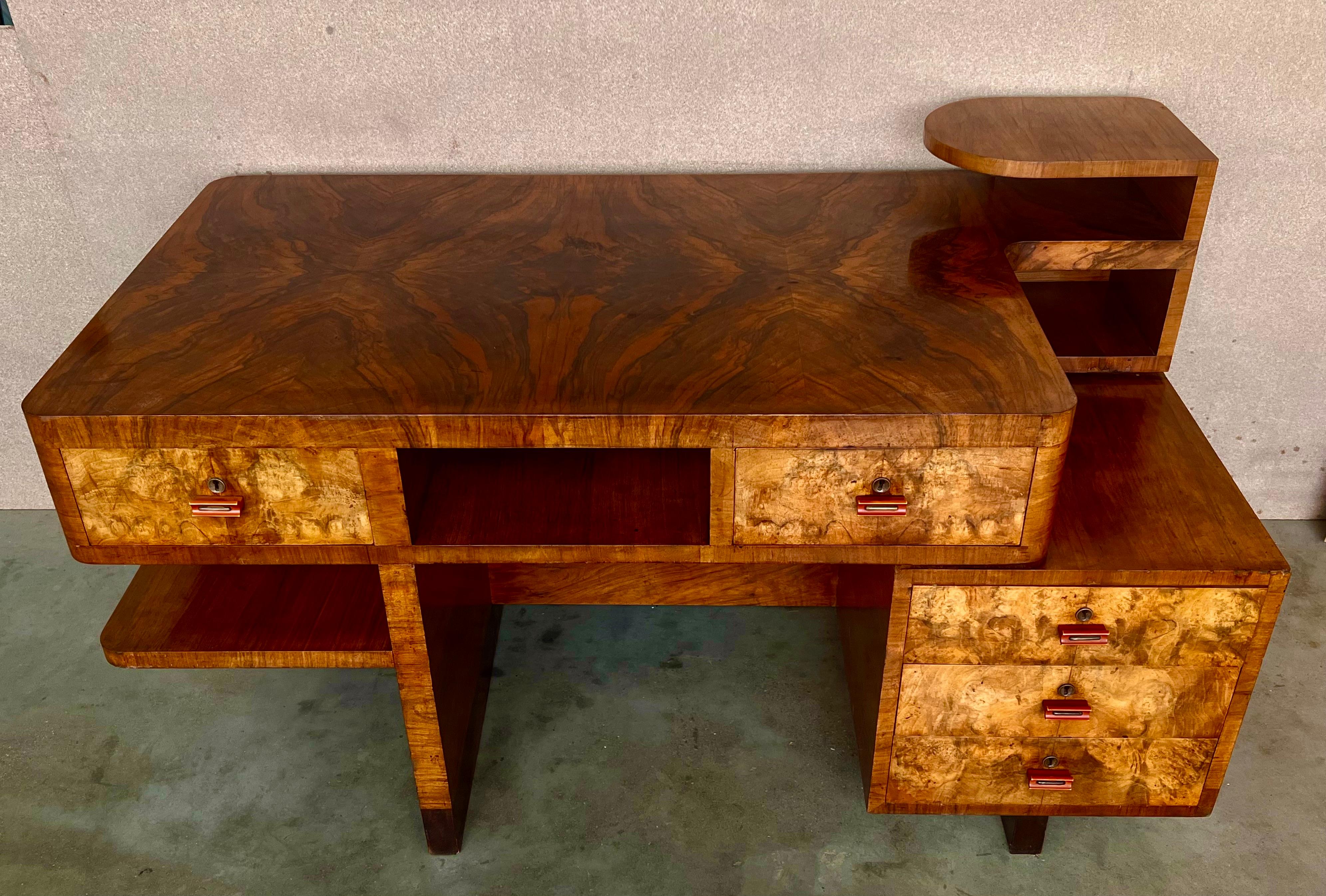 Art Deco Desk Table with Two faces and Two levels For Sale 3