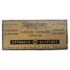 Art Deco Desk Tabletop Rotary Restored Telephone By Monogram Black with Trim