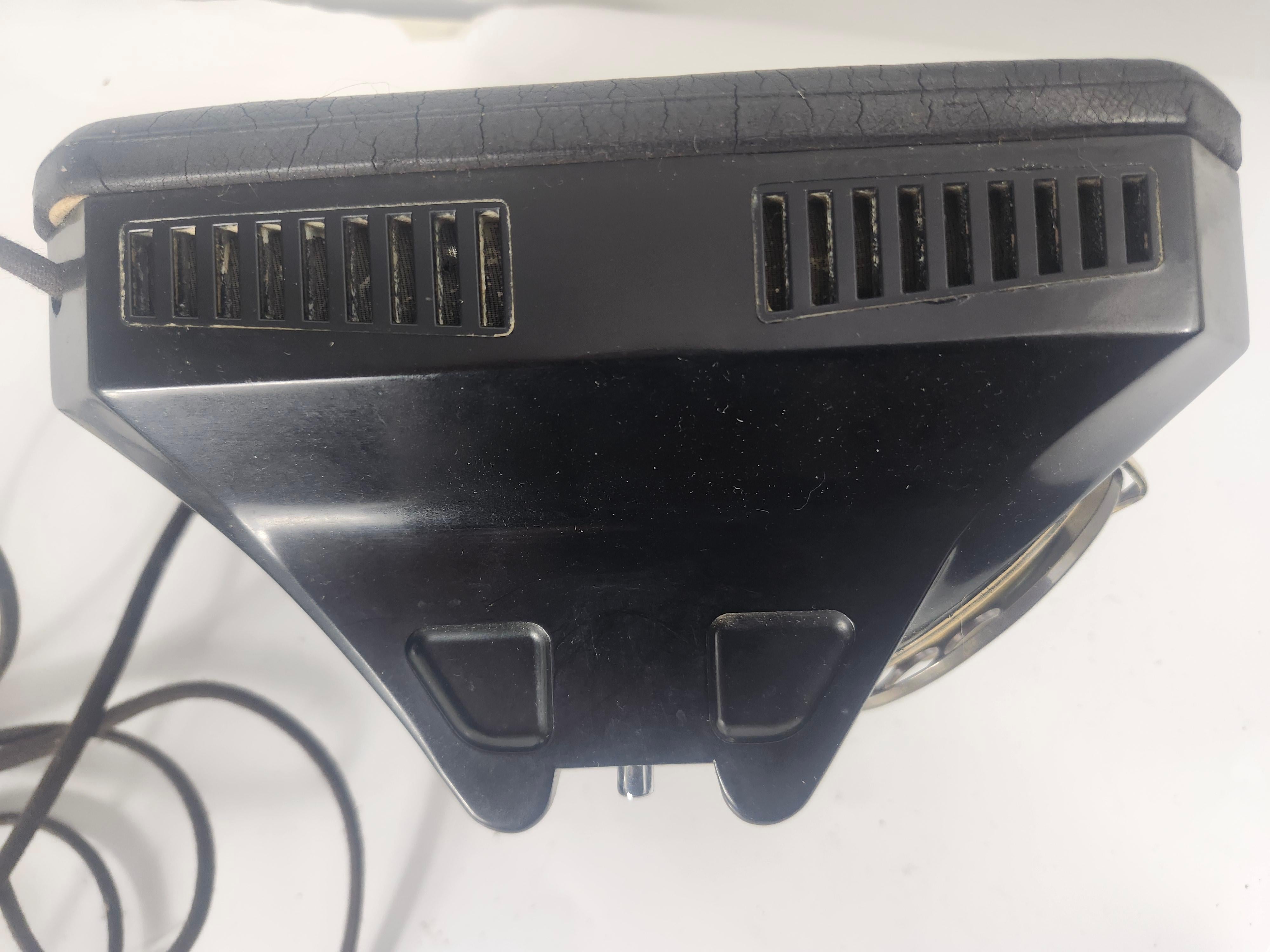 Art Deco Desk Tabletop Rotary Restored Telephone By Monogram Black with Trim For Sale 1