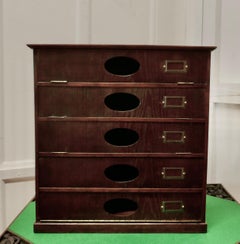 Art Deco Desk Top Filing Cabinet, Plywood, Mid-Century Modern, 1950