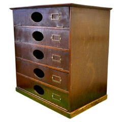 Vintage Art Deco Desk Top Filing Cabinet, Music Cabinet