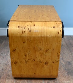 Art Deco Writing Desk in Blonde Walnut, Vintage 1920s Design, UK