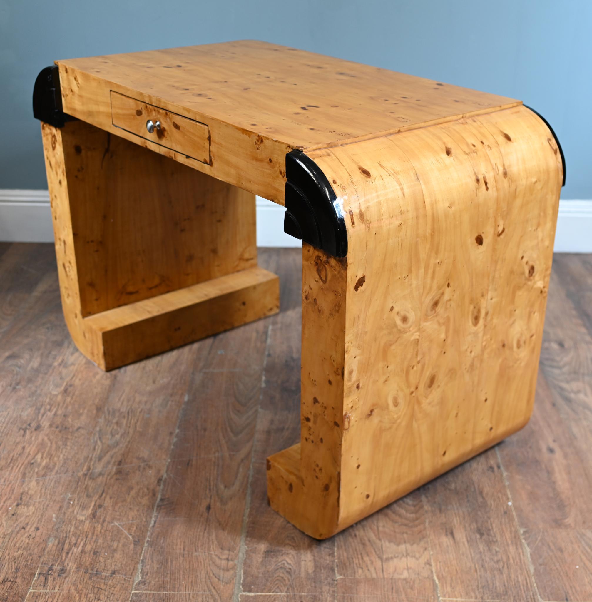 Early 20th Century Art Deco Desk - Vintage Console Writing Table For Sale
