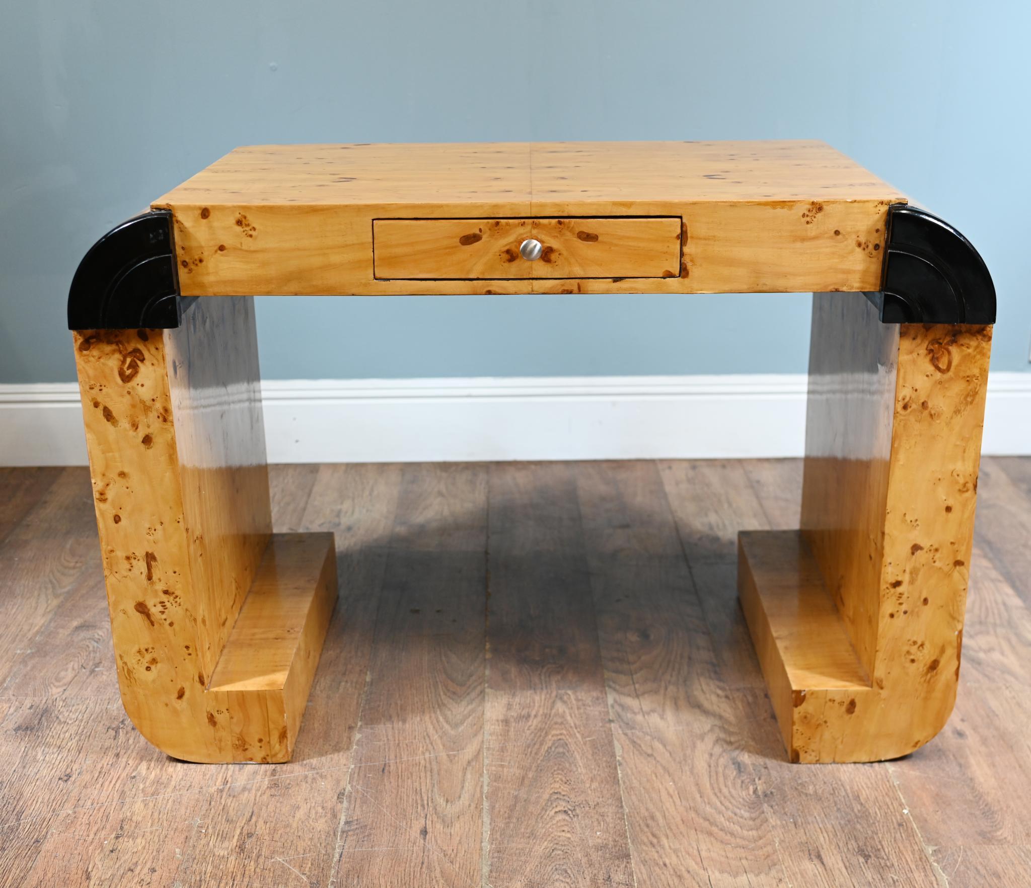 Art Deco Desk - Vintage Console Writing Table For Sale 1