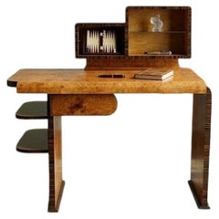 Escritorio Art Déco con extensión, Polonia, década de 1950. Después de la renovación.