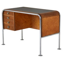 Art Deco Desk with Tubular Steel Frame from the 1940’s