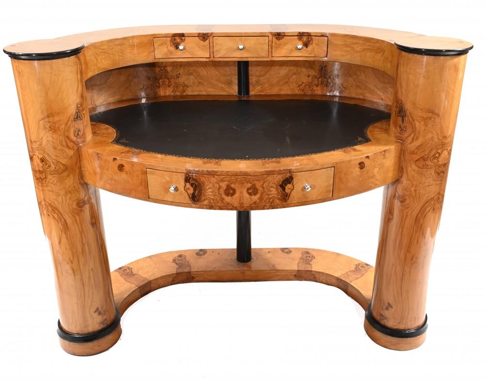 Late 20th Century Art Deco Desk Writing Table Shaped Roaring Twenties Interiors For Sale