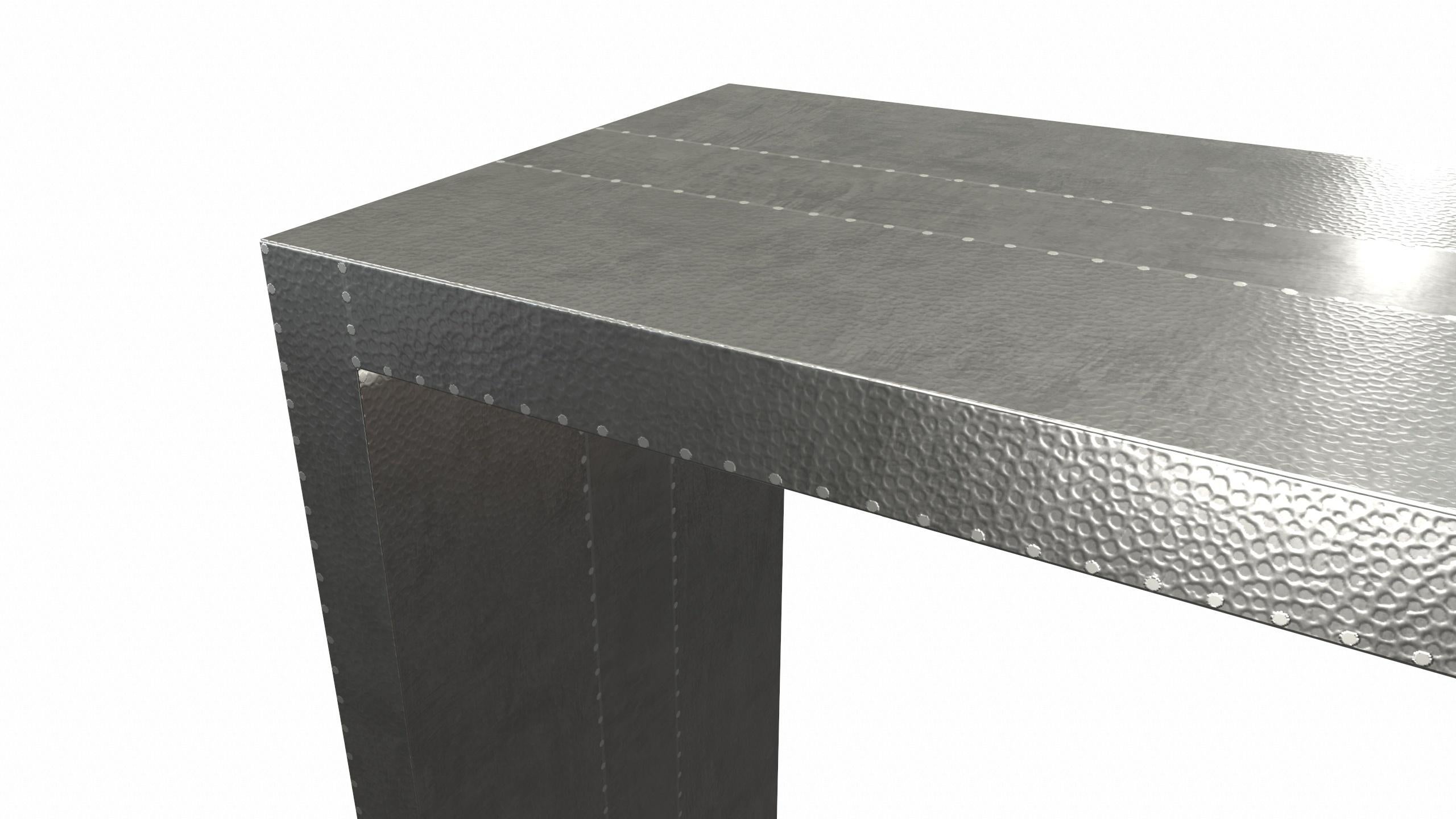 Other Art Deco Desks and Writing Console Tables in White Bronze Mid. Hammered For Sale