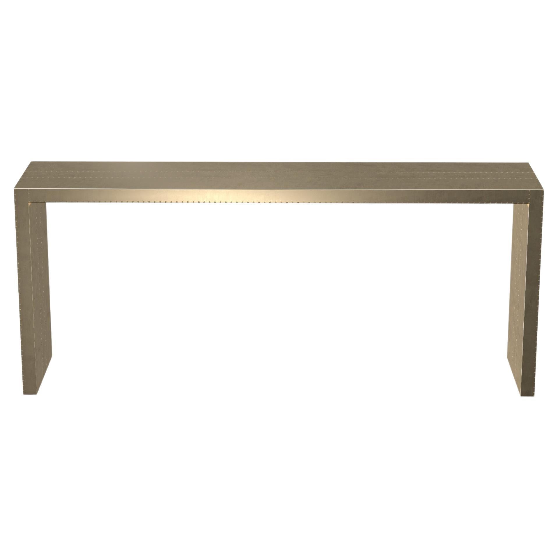 Art Deco Desks and Writing Tables Rectangular Console in Smooth Brass 