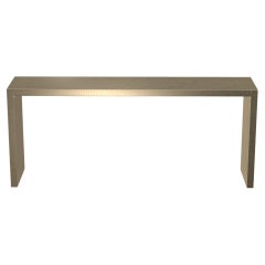 Art Deco Desks and Writing Tables Rectangular Console in Smooth Brass 