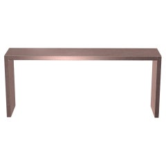 Art Deco Desks and Writing Tables Rectangular Console in Smooth Copper 