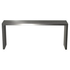 Art Deco Desks and Writing Tables Rectangular Console in Smooth White Bronze