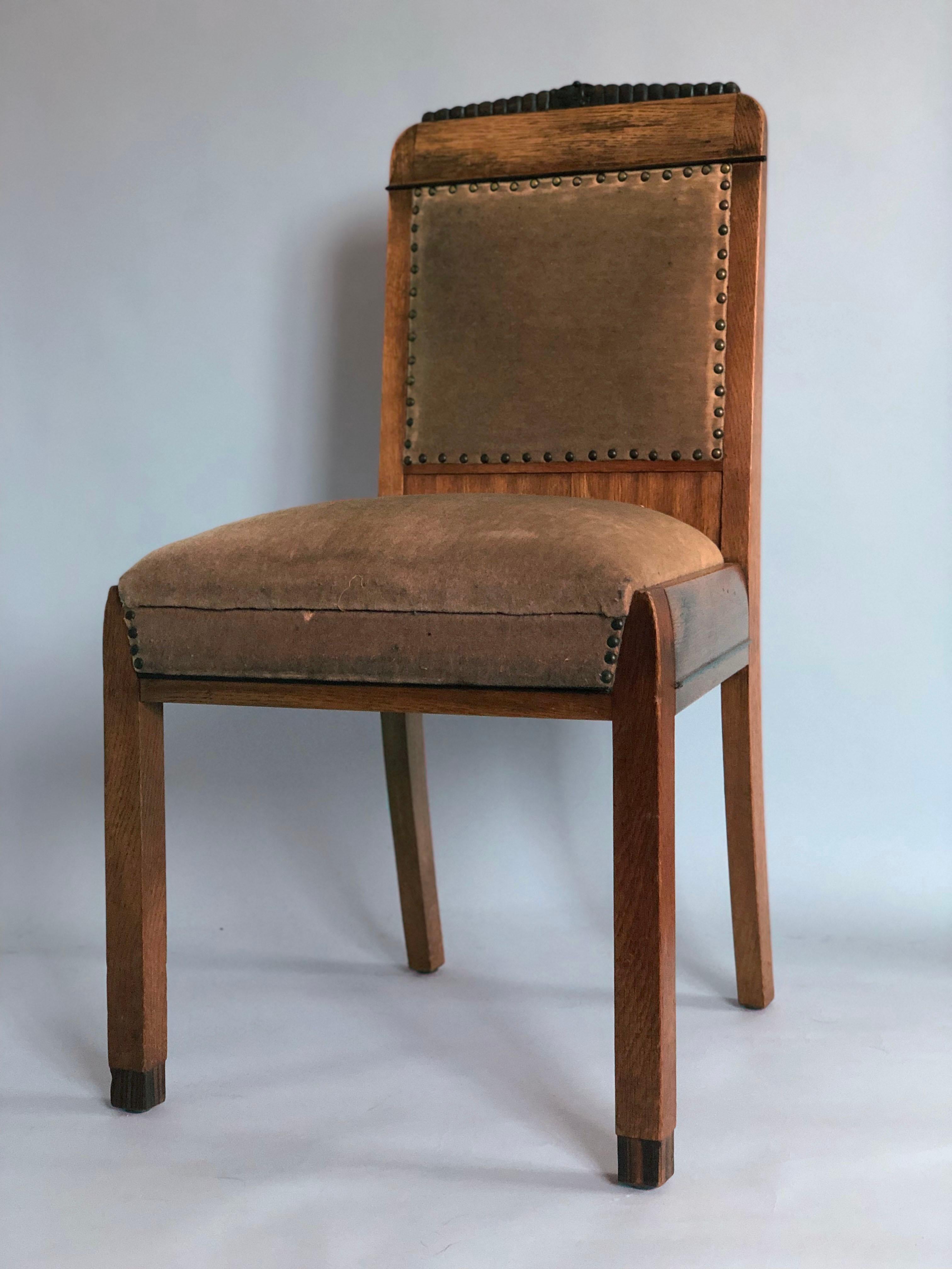 Art Deco Detailed Amsterdam School Chair 1920s  For Sale 2
