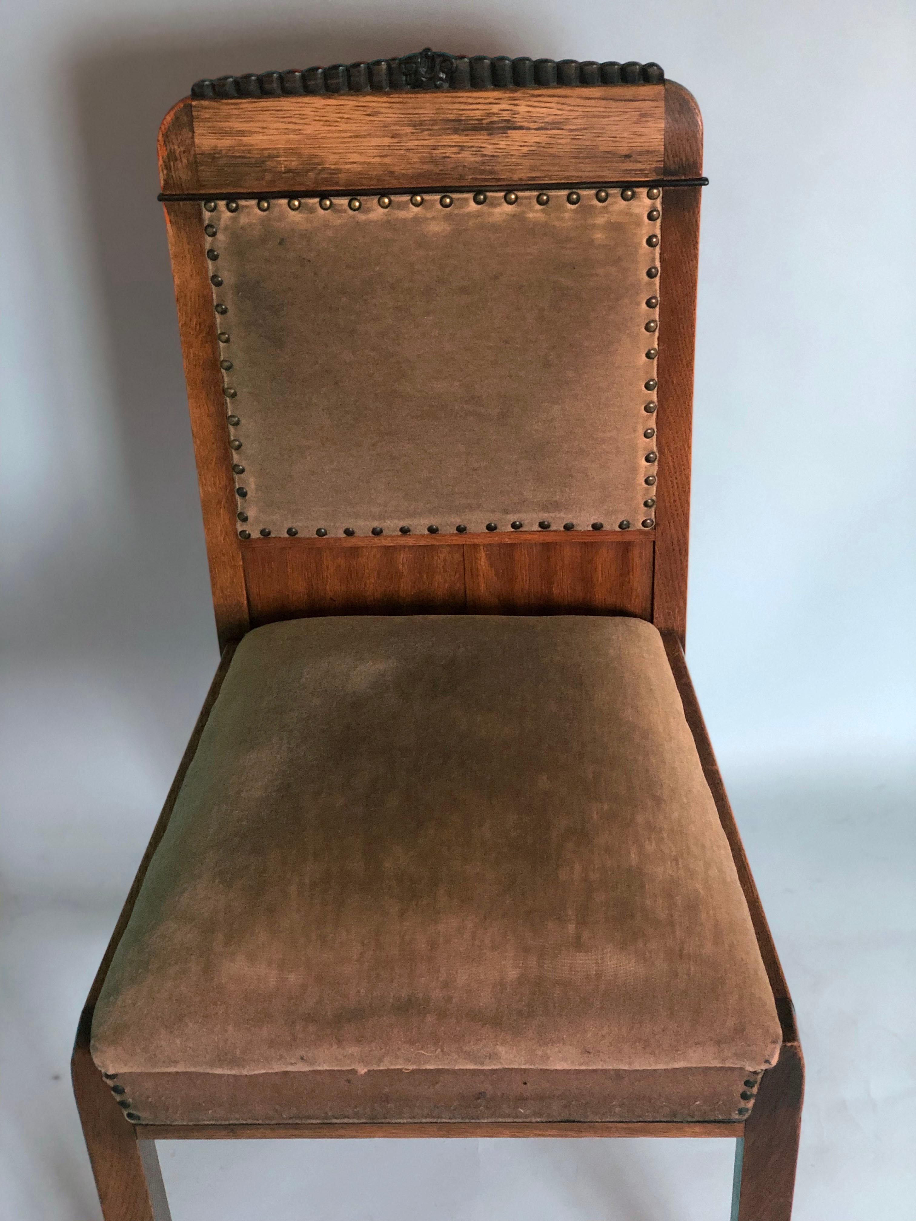 Art Deco Detailed Amsterdam School Chair 1920s  For Sale 1