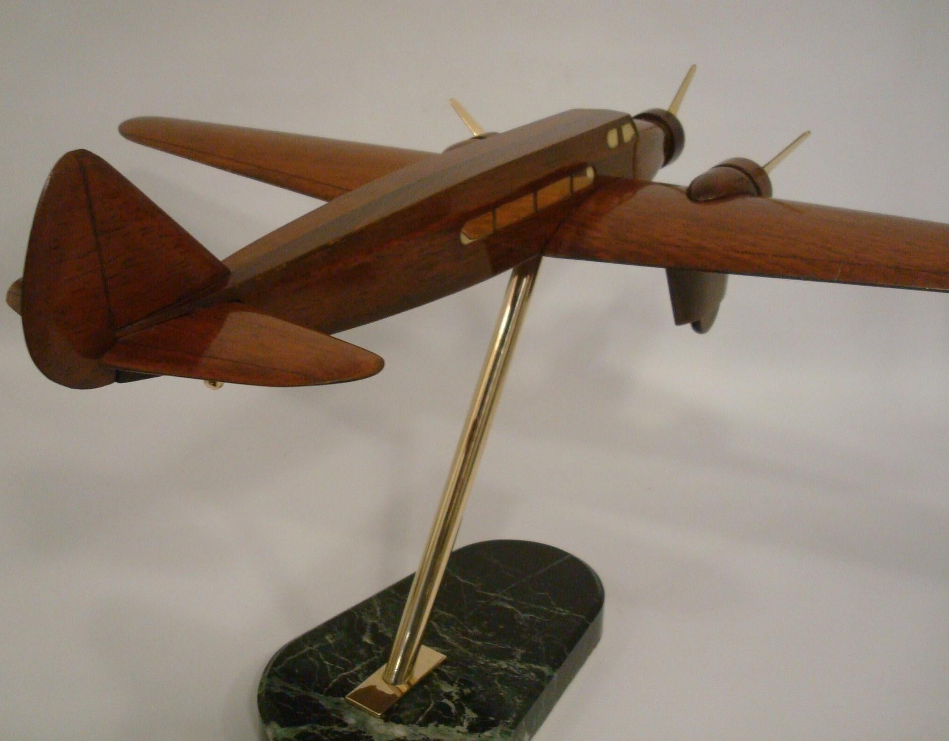 Art Deco Dewoitine Wooden Counters Desk Model Airplane 1930s French For Sale 3