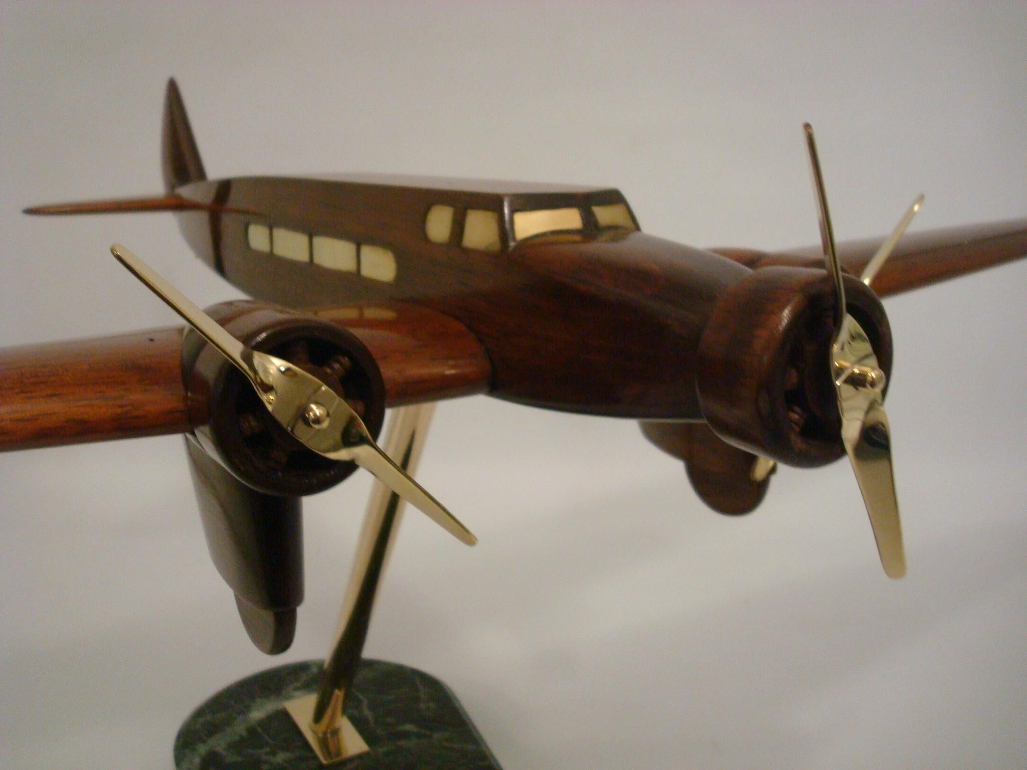 Art Deco Dewoitine Wooden Counters Desk Model Airplane 1930s French For Sale 4