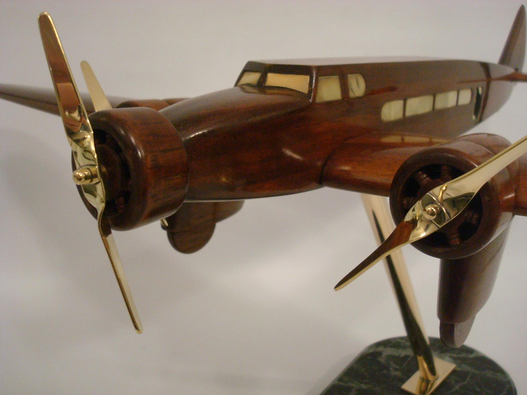 Art Deco Dewoitine Wooden Counters Desk Model Airplane 1930s French For Sale 1