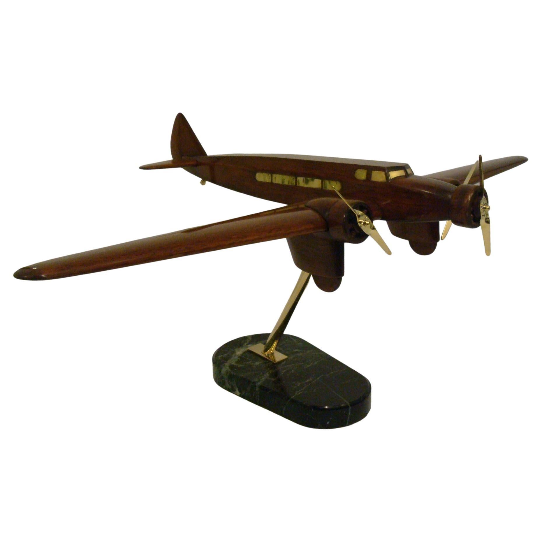 Art Deco Dewoitine Wooden Counters Desk Model Airplane 1930s French
