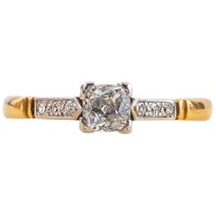 Art Deco Diamantring in 18 Karat Gold