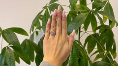 Art Deco Diamond 14k White Gold Halo Ring
