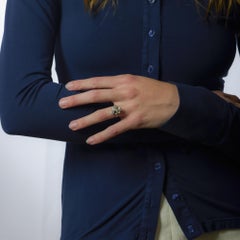 Art Deco diamond 14k white gold ring