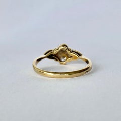 Art Deco Diamond, 18 Carat Gold and Platinum Panel Ring