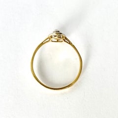Art Deco Diamond, 18 Carat Gold and Platinum Panel Ring