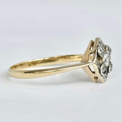 Art Deco Diamond 18 Carat Gold and Platinum Panel Ring