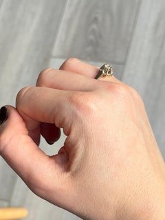Art Deco Solitär-Ring, Diamant, 18 Karat Gold und Platin