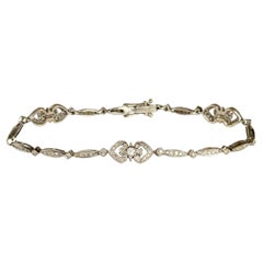 Bracciale Art Deco con diamanti in oro bianco 18 carati