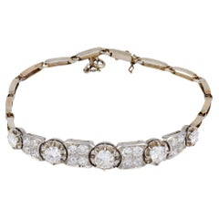 Art Deco diamond 18k gold bracelet