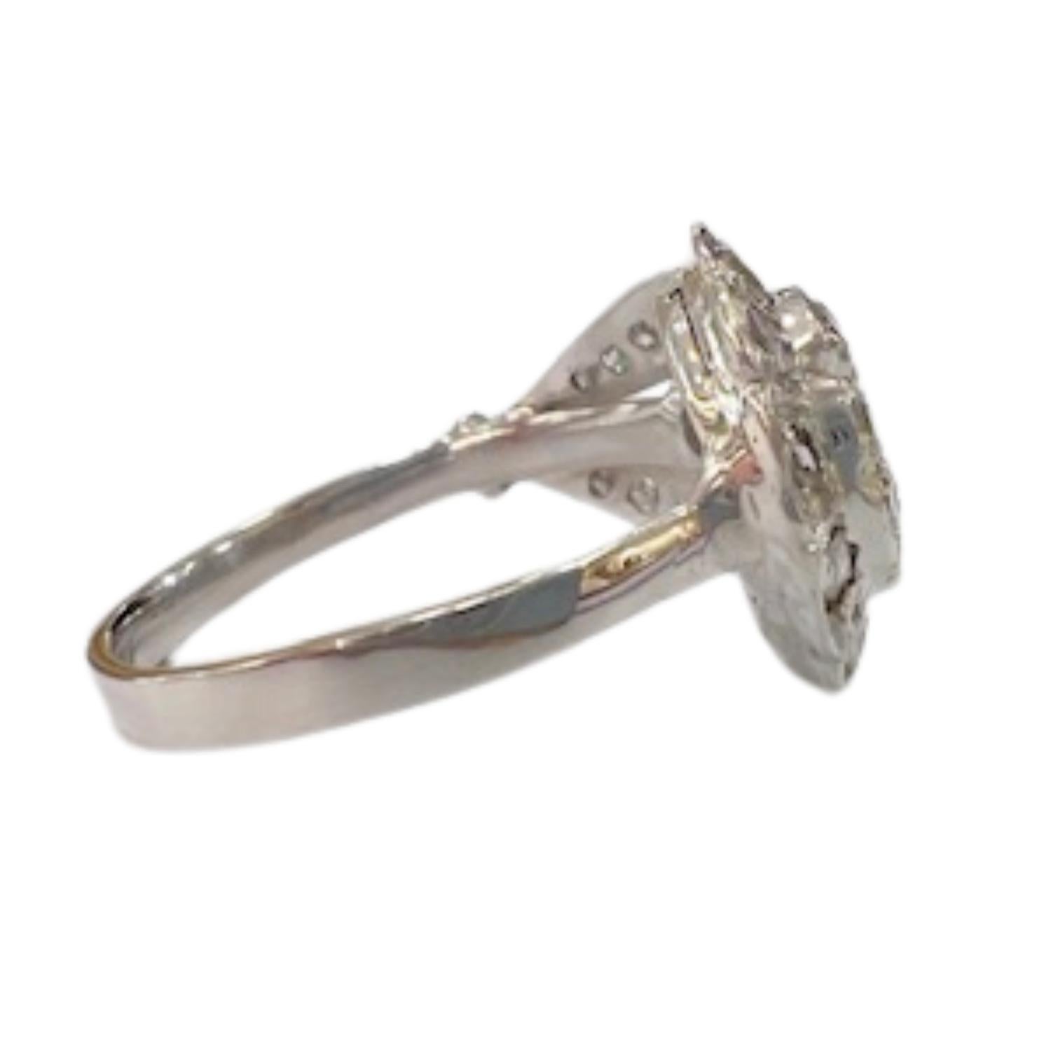 Bague Art déco en or 18 carats avec diamant Pour femmes en vente