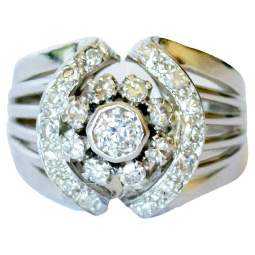 Art Deco Diamond 18K Gold Ring
