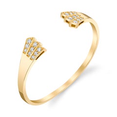 Brazalete Art Déco Diamante Oro Amarillo 18K